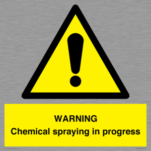 WARNING Chemical spraying in progress